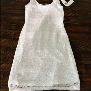 Aqua White Lace Formal Kids Dress